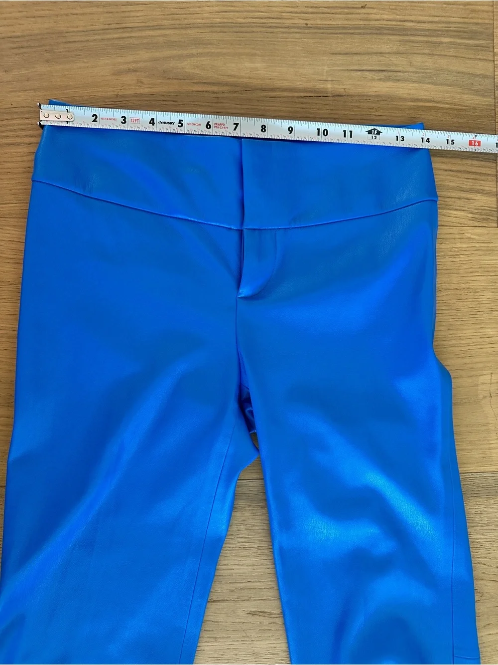 Alice + Olivia Electric Cobalt Blue Faux Leather Bootcut Pants - Picture 12 of 14